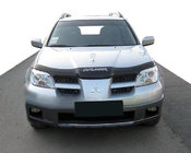 Mitsubishi Outlander 2001-2006 рр. Дефлектор капота logo 2001-2006 (SIM) фото 1