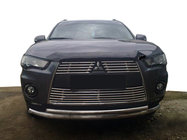 Mitsubishi Outlander 2006-2012 рр. Дефлектор капота короткий 2009-2012 (SIM) фото 1