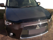 Mitsubishi Outlander 2006-2012 рр. Дефлектор капота довгий 2009-2012 (SIM) фото 1