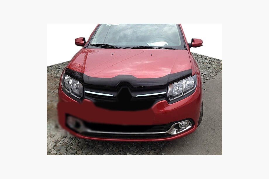 Renault Logan II 2013-2022 рр. Дефлектор капоту (SIM) Image