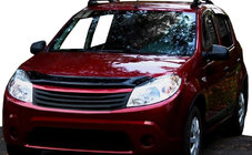 Renault Sandero 2007-2013 рр. Дефлектор капоту (SIM) фото 1