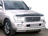Toyota Land Cruiser 100 1998-2007 рр. Дефлектор капота з логотипом (SIM) фото 1