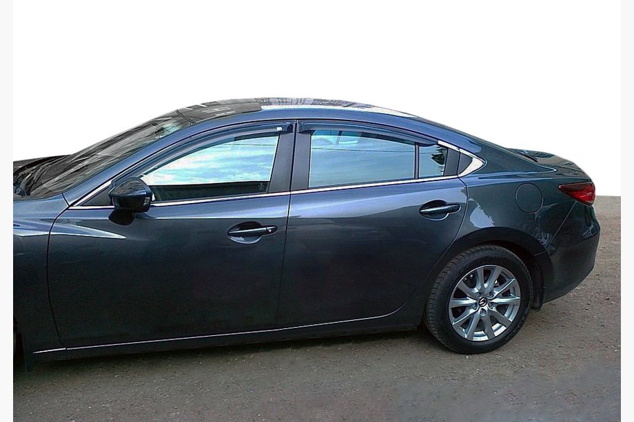 Mazda 6 2012-2024 рр. Вітровики SD (4 шт, SIM) Image