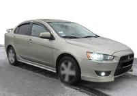 Mitsubishi Lancer X 2008- рр. Вітровики (4шт, SIM) фото 1