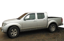 Nissan Navara 2006-2015 рр. Вітровики (4шт, SIM) фото 1