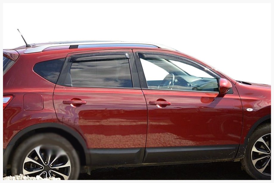 Nissan Qashqai 2010-2014 рр. Вітровики (4 шт, SIM) Фото 1
