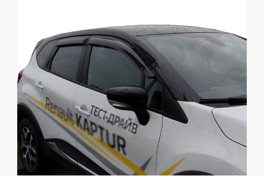 Renault Captur 2013-2019 рр. Вітровики (4 шт, SIM) Image