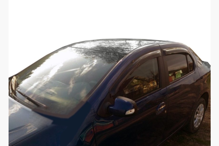 Renault Logan II 2013-2022 рр. Вітровики SD (4 шт, SIM) Image