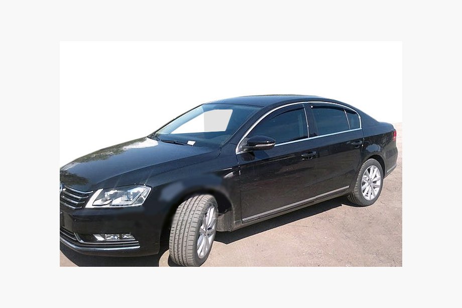 Volkswagen Passat B6 2006-2012 рр. Вітровики SD (4 шт, SIM хром) Фото 1