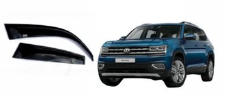 Volkswagen Atlas (Terramont) 2016- рр. Вітровики (4 шт, SIM) фото 1