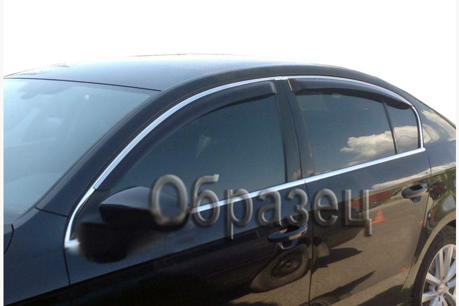 Volkswagen Touareg 2010-2018 рр. Вітровики хром (4 шт, SIM) Фото 1