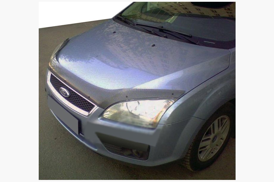 Ford Focus II 2005-2008 рр. Дефлектор капоту під карбон (SIM) Image