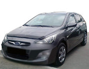 Hyundai Accent 2011-2017 рр. Дефлектор капота 2010-2014 (SIM) фото 1