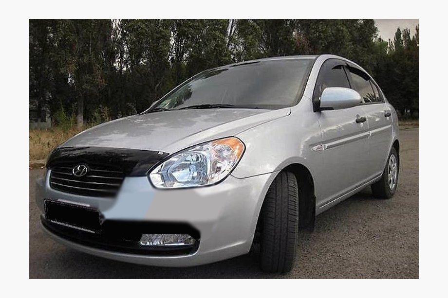 Hyundai Accent 2006-2010 рр. Дефлектор капоту (SIM) Image