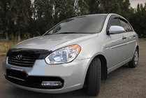 Hyundai Accent 2006-2010 рр. Дефлектор капоту (SIM) фото 1