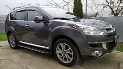 Citroen C-Crosser 2007-2013 рр. Бокові пороги Bosphorus Grey (2 шт., алюміній) фото 2