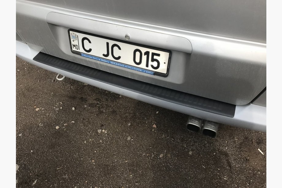 Mercedes Vito W638 1996-2003 рр. Накладка на задній бампер DDU-мат (ABS) Image