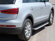 Audi Q7 2005-2015 рр. Бокові пороги BlackLine (2 шт, алюміній) фото 1