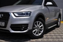 Audi Q5 2008-2017 рр. Бокові пороги Allmond Grey (2 шт., алюміній) фото 1