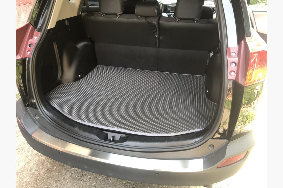 Toyota Rav 4 2013-2018 рр. Килимок багажника з докаткою (EVA, чорний) Image