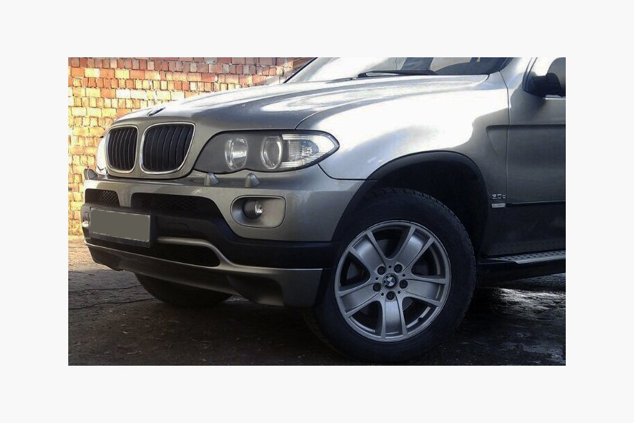 BMW X5 E53 1999-2006 рр. Накладка на передній бампер (2003-2006, під фарбування) Image