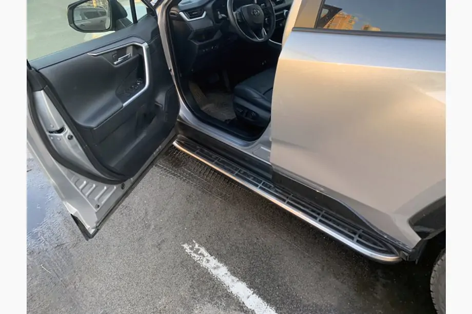 Toyota Rav 4 2019-2025 рр. Бокові пороги OEM V1A (2 шт, алюміній)