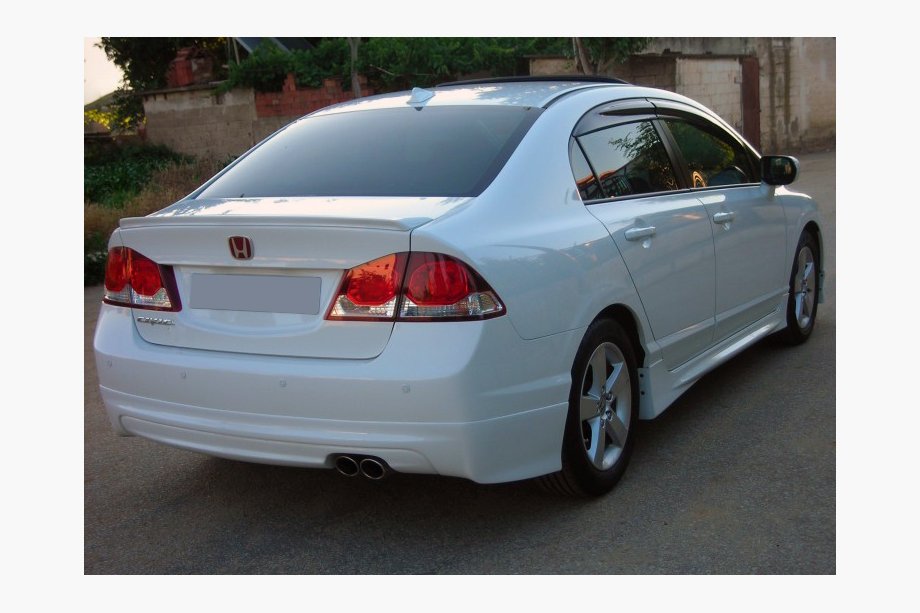 Honda Civic Sedan VIII 2006-2011 рр. Накладка на задній бампер (під фарбування) Image