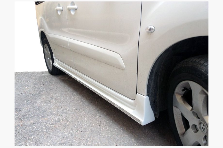 Peugeot Partner Tepee 2008-2018 рр. Бокові пороги (під фарбування) Image