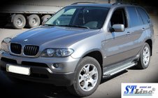 BMW X5 E53 1999-2006 рр. Бокові пороги King (2 шт, алюм.) фото 3