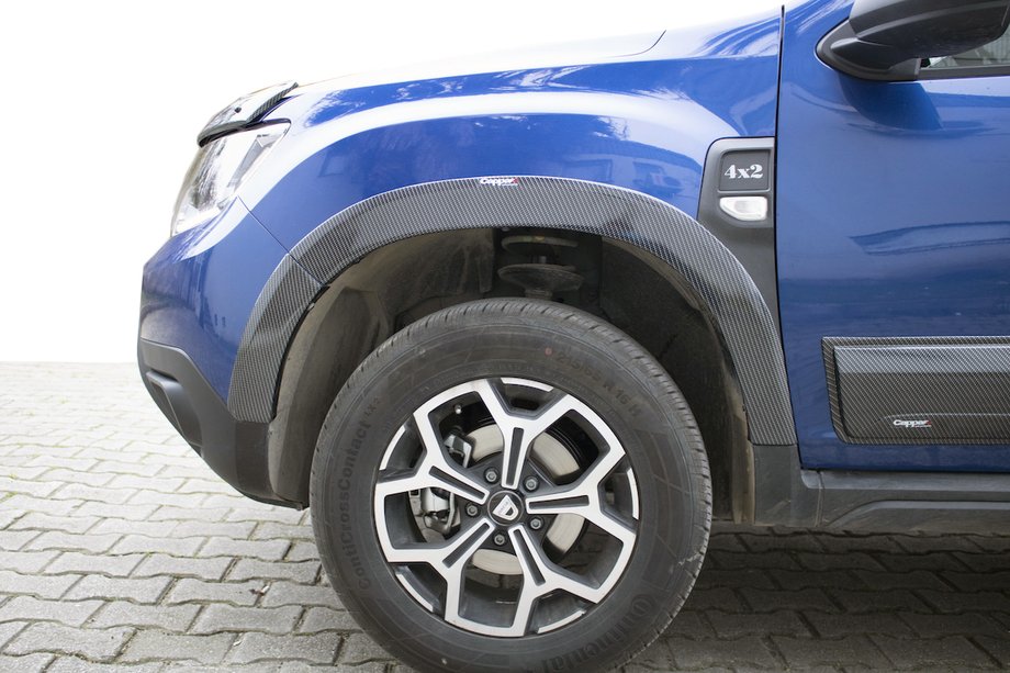 Renault Duster 2018-2024 рр. Розширювачі арок широкі (8 шт, ABS, під карбон) Image