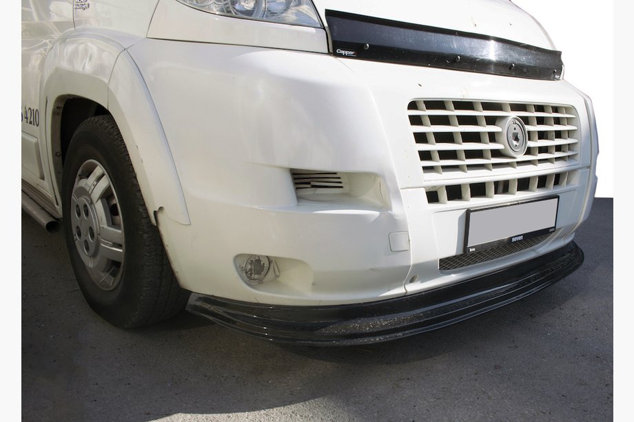 Fiat Ducato 2006-2025 рр. Передня накладка 2006-2013 (LIP, чорна) Фото 1