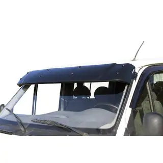 Козирьок на лобове скло (чорний глянець, 5мм) Ford Transit 1991-2000 рр. фото 1