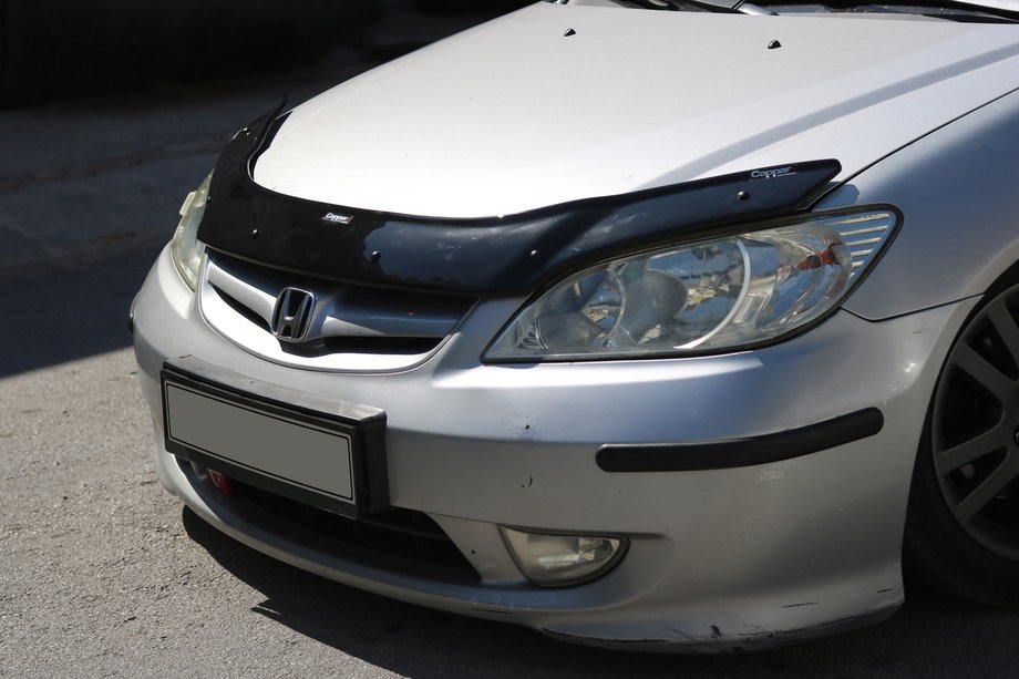 Honda Civic Sedan VII 2001-2006 рр. Дефлектор капоту (EuroCap) Image