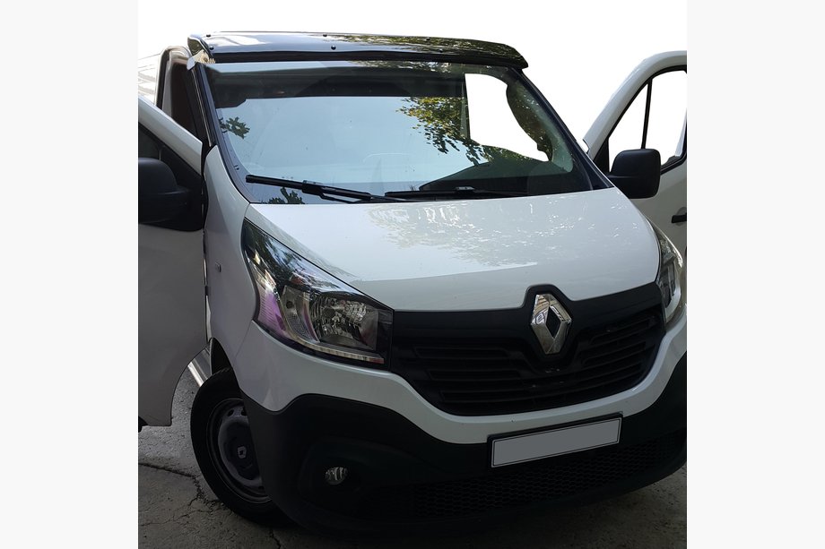 Nissan NV300/Primastar 2016- рр. Козирьок на лобове скло (чорний глянець, 5мм) Image