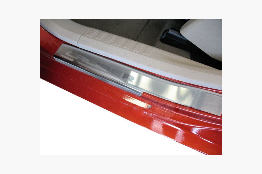 Dodge Caliber 2006-2011 рр. Накладки на пороги Натанико Преміум (4 шт, нерж) Image
