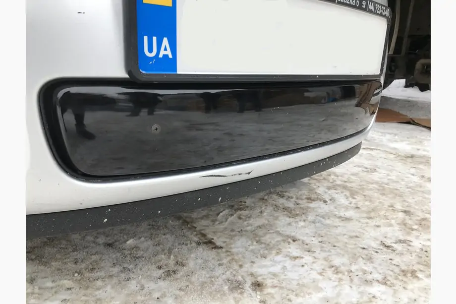 Skoda Roomster 2006-2015 рр. Зимова накладка на решітку (2007-2010, нижня) Матова