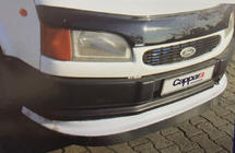 Ford Transit 1991-2000 рр. Накладка на передній бампер ЛІП (чорна) фото 1