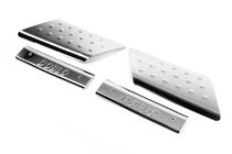 Fiat Doblo I 2001-2005 рр. Накладки на внутрішні пороги (Omsa, нерж.) фото 3