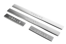 Renault Megane II 2004-2009 рр. Накладки на пороги (Omsa, 4 шт, нерж) фото 1