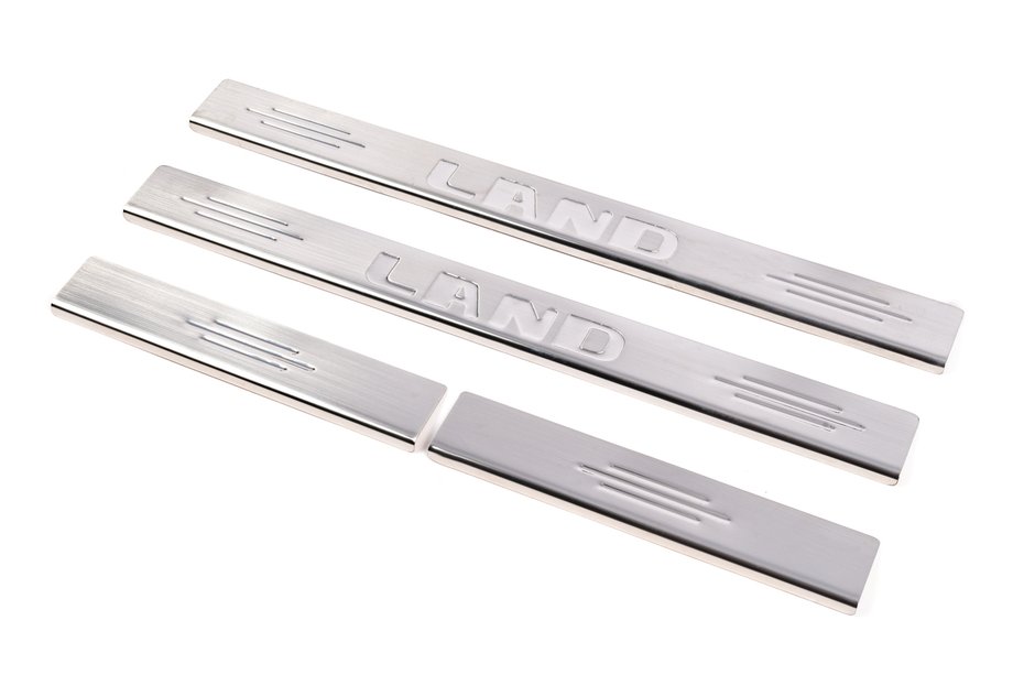 Toyota Land Cruiser 100 1998-2007 рр. Накладки на пороги Carmos (4 шт, нерж.) Image