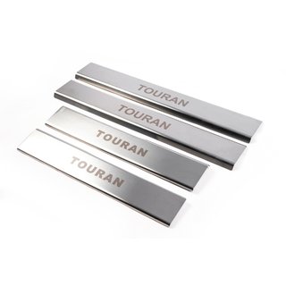 Накладки на внутрішні пороги (4 шт, нерж) Volkswagen Touran 2003-2010 рр. фото 1