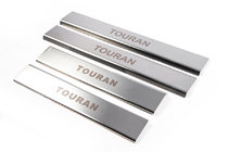 Volkswagen Touran 2003-2010 рр. Накладки на внутрішні пороги (4 шт, нерж) фото 1