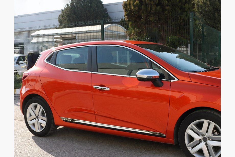 Renault Clio V 2019- рр. Повна окантовка вікон (12 шт, нерж) Image