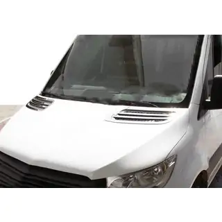 Накладки на повітрозабірник Carmos (2 шт., нерж) Mercedes Sprinter W907/W910 2018- рр. фото 1