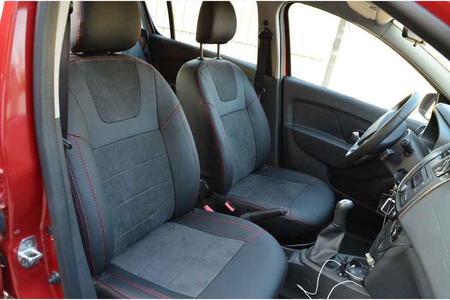 Renault Sandero 2013-2022 рр. Авточохли SoyuzAuto Leather style Фото 7