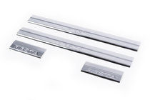 Ford Fiesta 2008-2017 рр. Накладки на пороги (Carmos V2, 4 шт, нерж.) фото 1