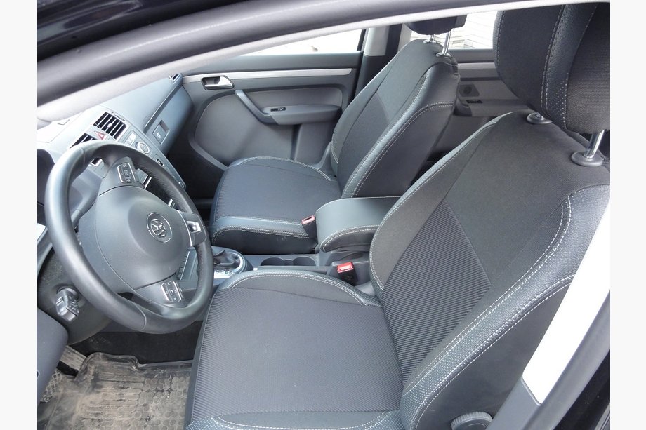 Volkswagen Touran 2010-2015 рр. Авточохли (кожзам↗тканина, Premium) Фото 3