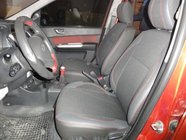 Hyundai Getz 2002- рр. Авточохли (кожзам+тканина) фото 1