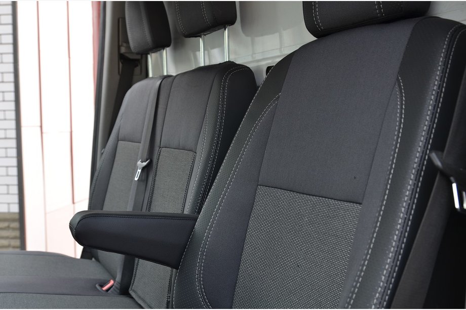 Volkswagen Crafter 2006-2016 рр. Авточохли (кожзам↗тканина, Premium) Фото 4