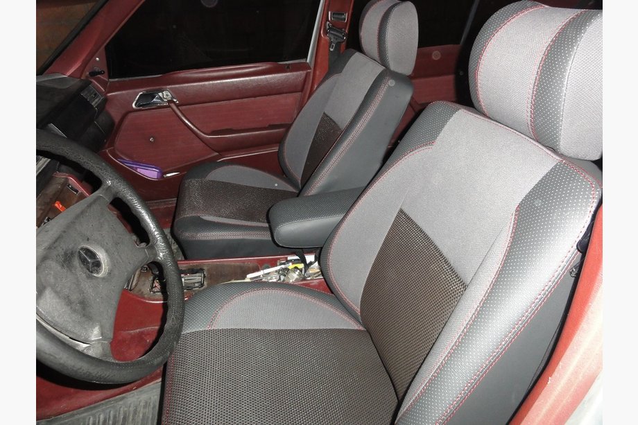 Mercedes E-class W124 1984-1997 рр. Авточохли (кожзам↗тканина, Premium) Фото 1